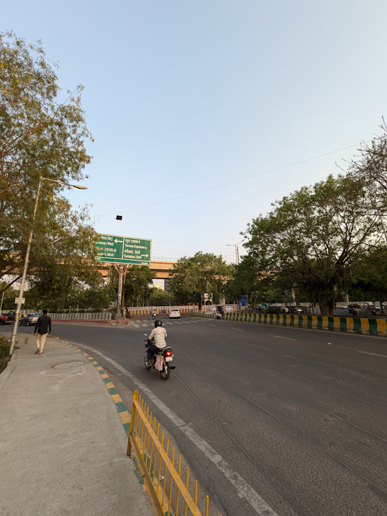 Pixel 8a ultrawide angle day shot of a road