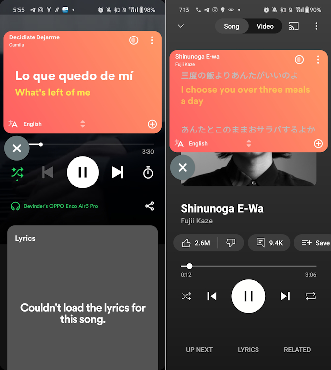 Real-time translations with Musixmatch