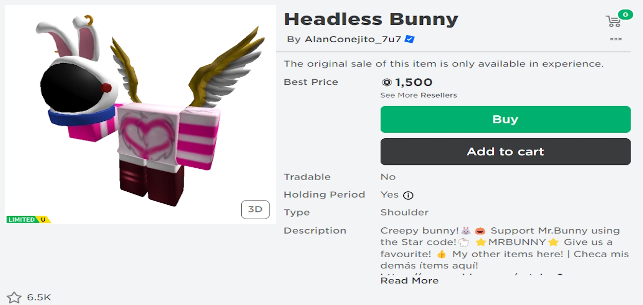 Roblox Headless Head How To Get It In Game Beebom Roblox Headless Bunny