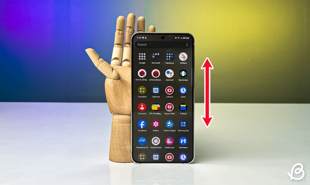 Vertical app drawer in One UI