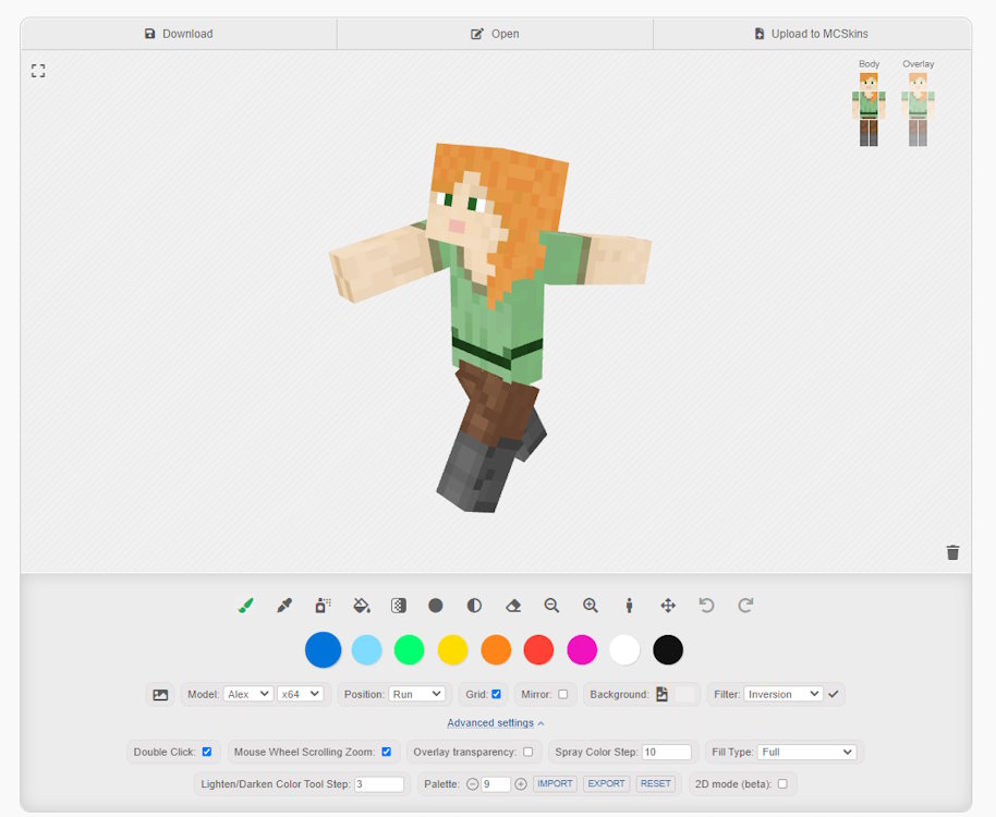 MC Skins editor