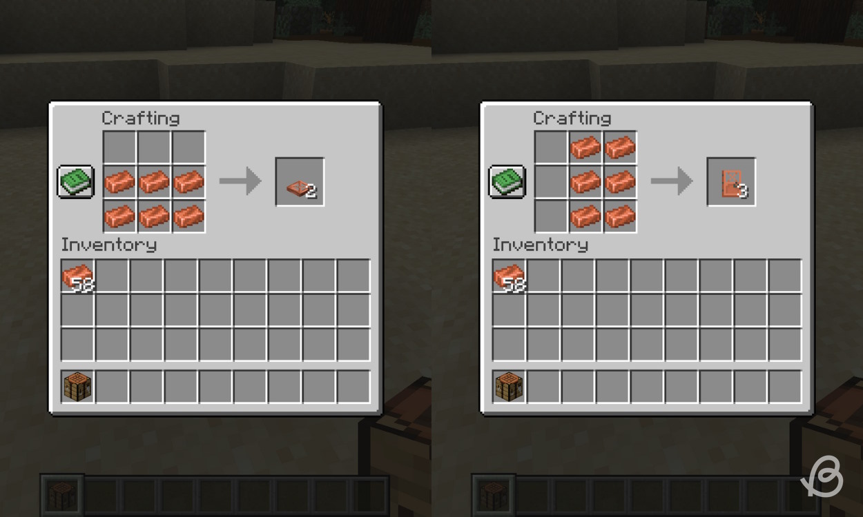 Changed copper door and trapdoor recipes in Minecraft Snapshot 24W18A
