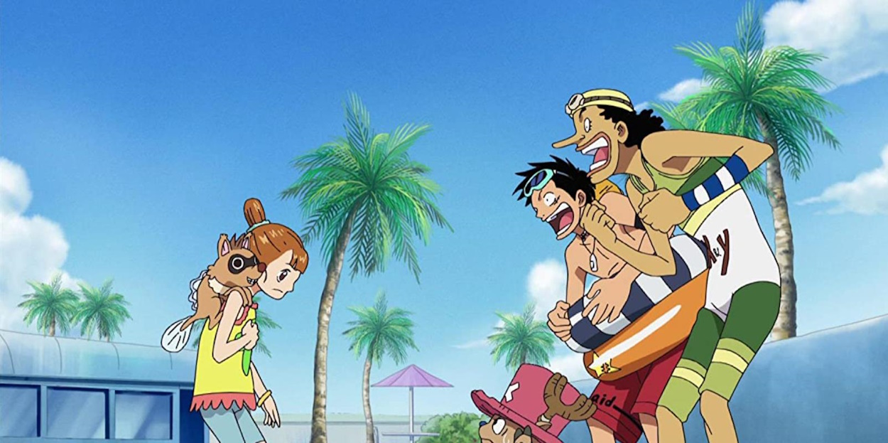 Luffy, Usopp, and Chopper on Spa Island