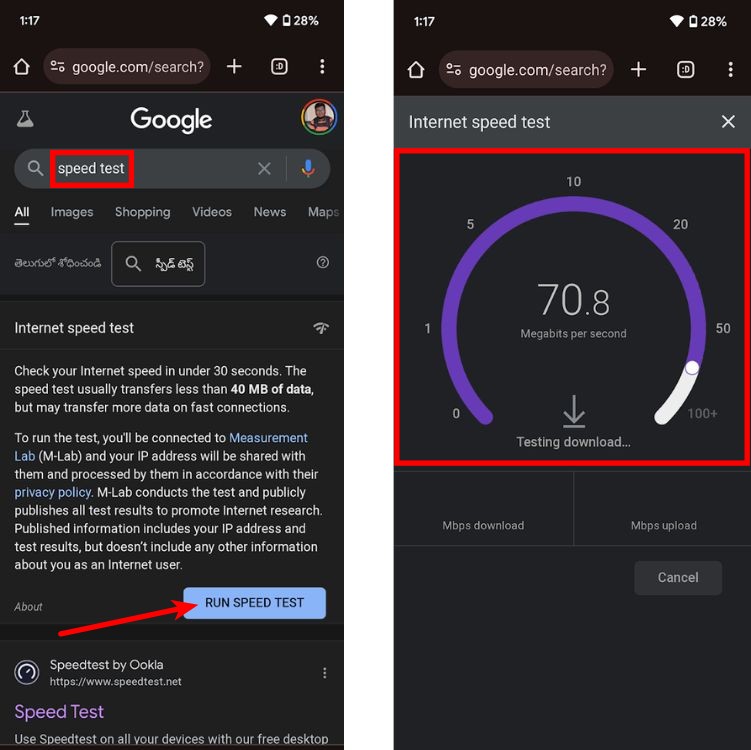 Speed test - Fix spotify jam