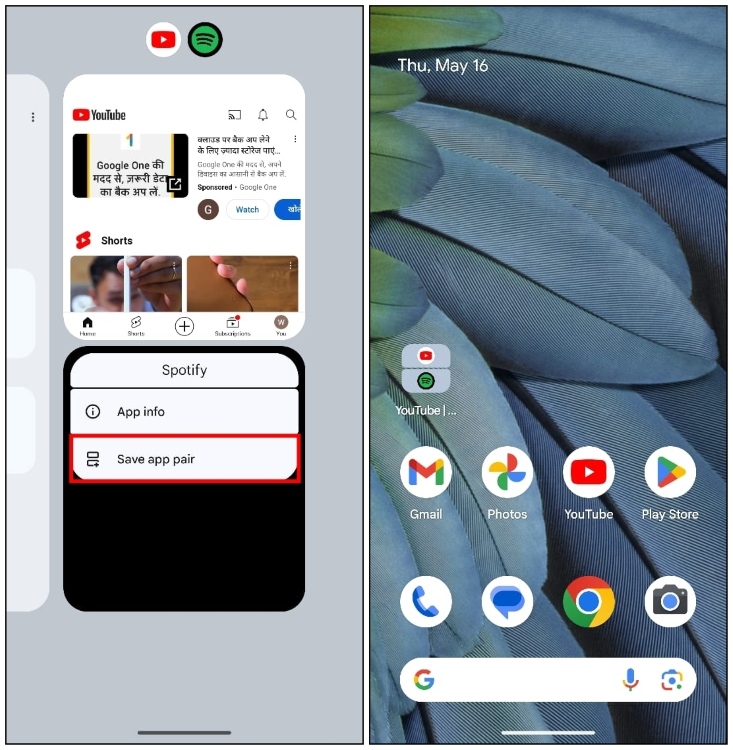 Split Screen App Pairs