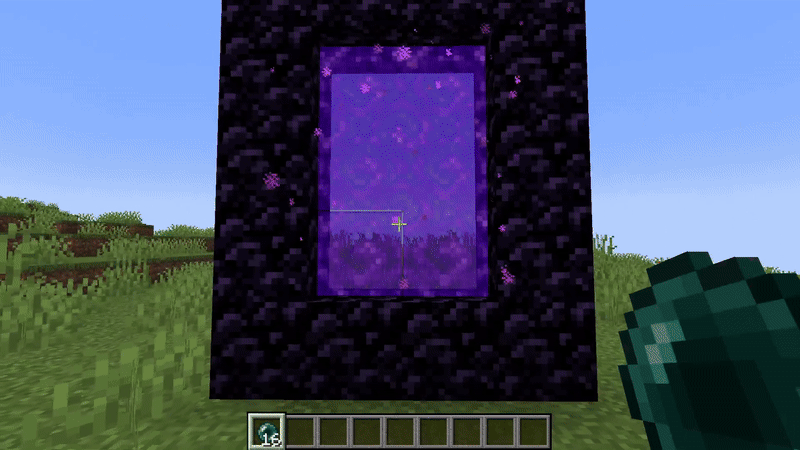 Teleporting in two different dimensions with an ender pearl