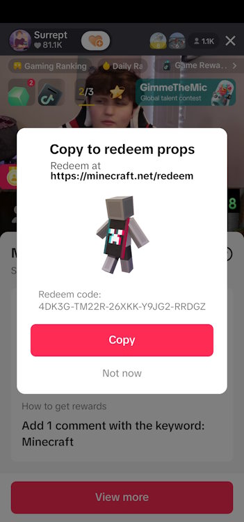 Copy the code and redeem it