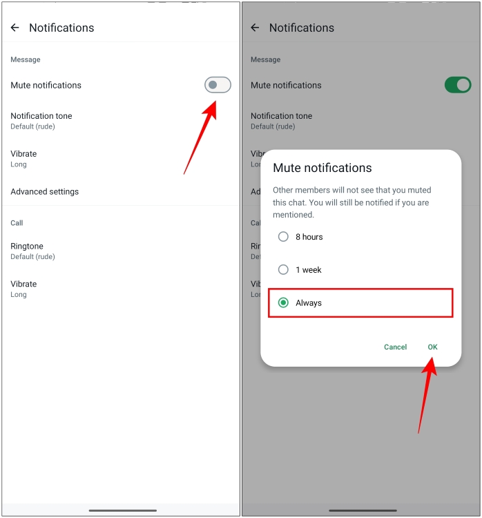 Toggle On Mute Option for Meta AI