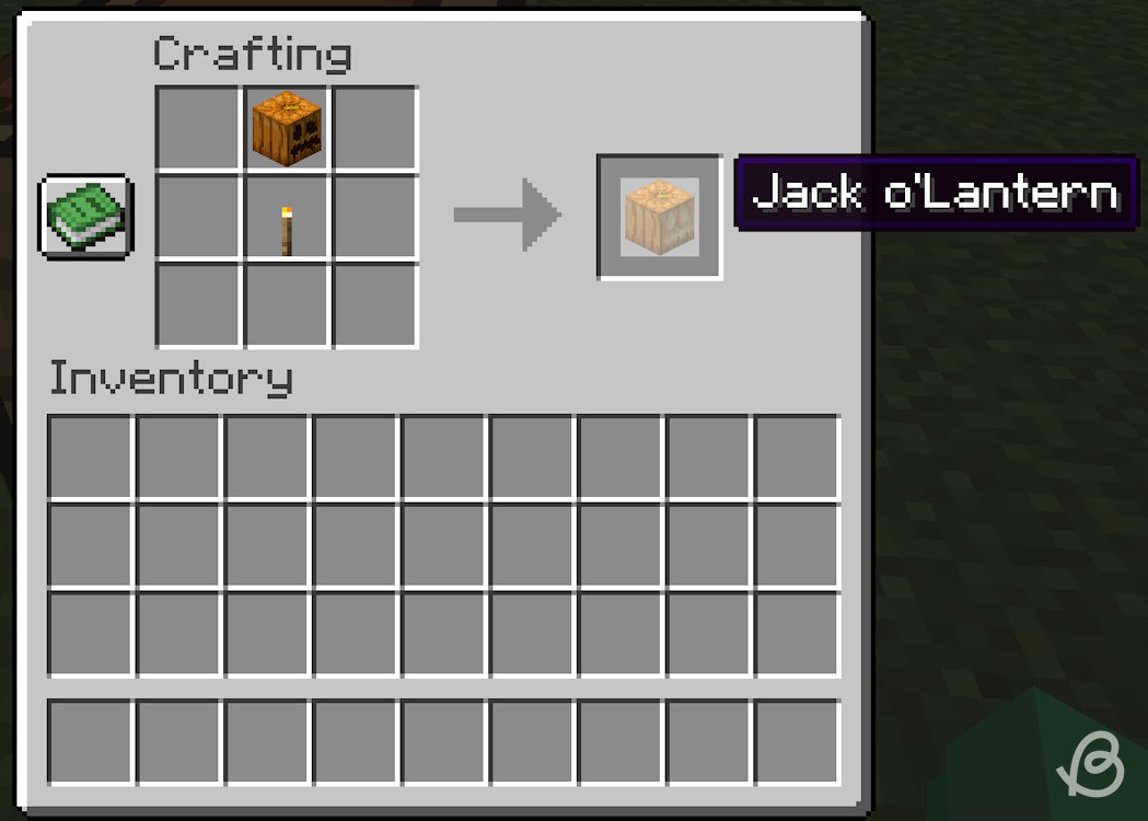 Jack o' lantern crafting recipe