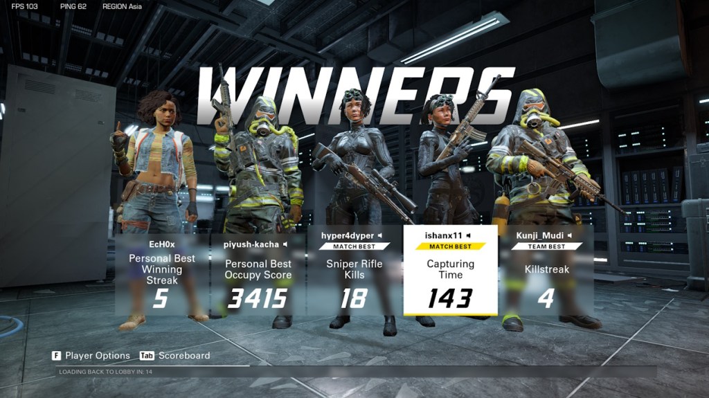 Victory screen in XDefiant