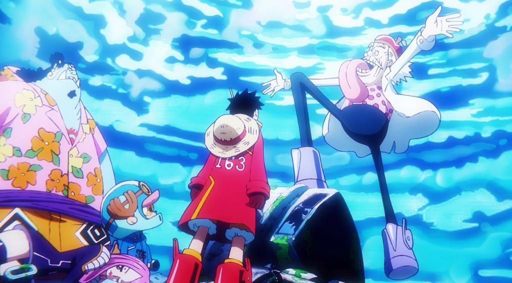 Dr. Vegapunk along with Luffy, Chopper and Jinbe
