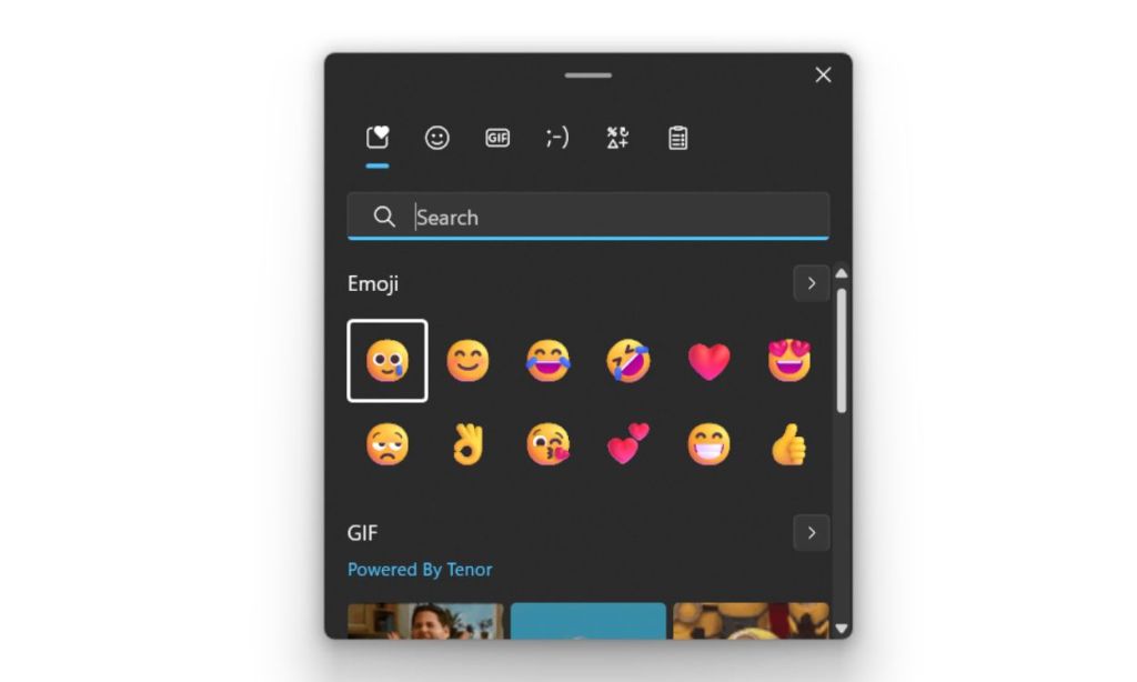 Windows Emoji Menu