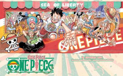 One Piece manga cover featuring the Straw Hat Pirates