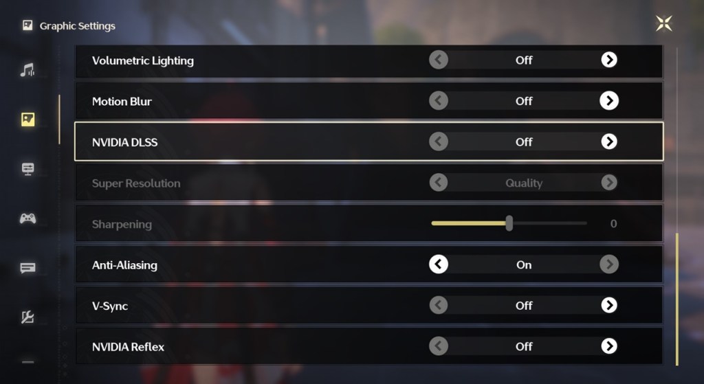 Disable Nvidia DLSS, V-sync, and Reflex
