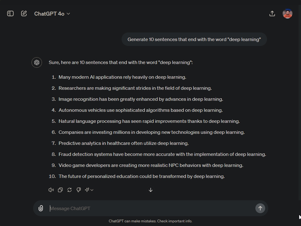 chatgpt 4 o test