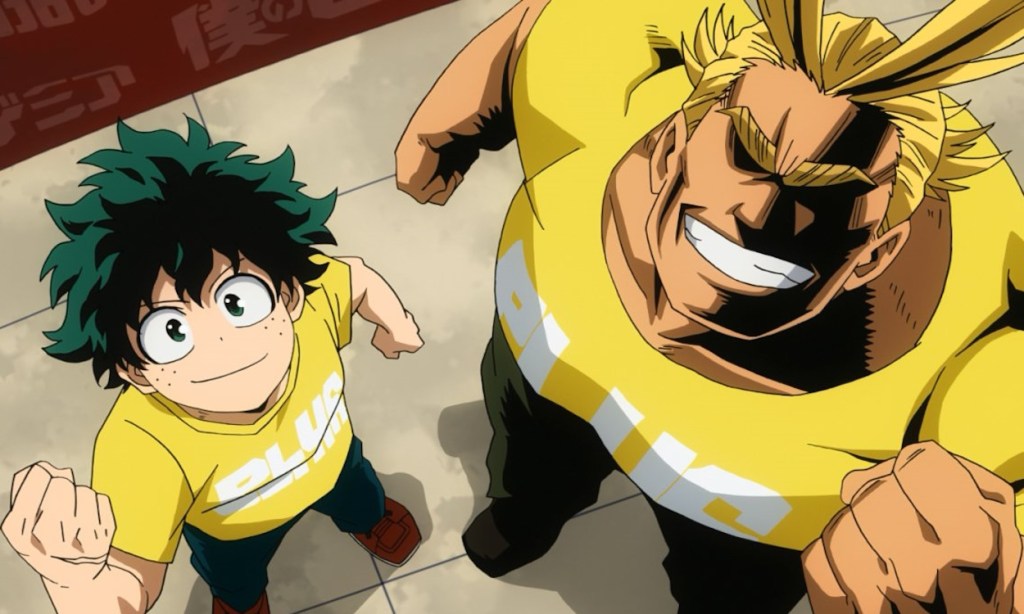 Deku and All Might in MHA