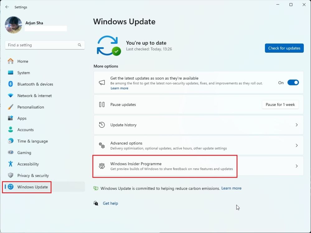 open windows insider programme windows 11