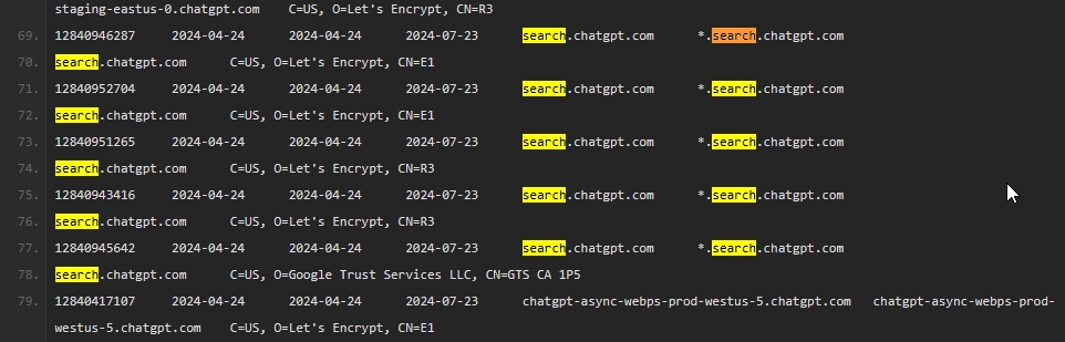 search dot chatgpt dot com log entry