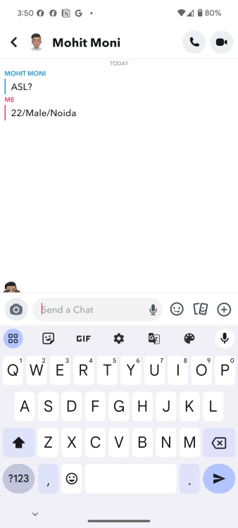 ASL Chat on Snapchat