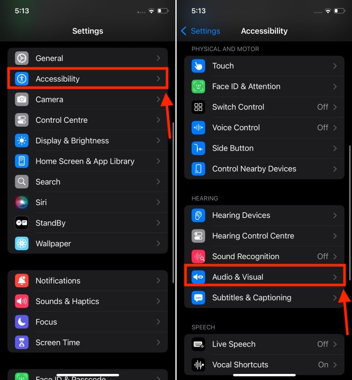 Accessibility on iPhone Settings