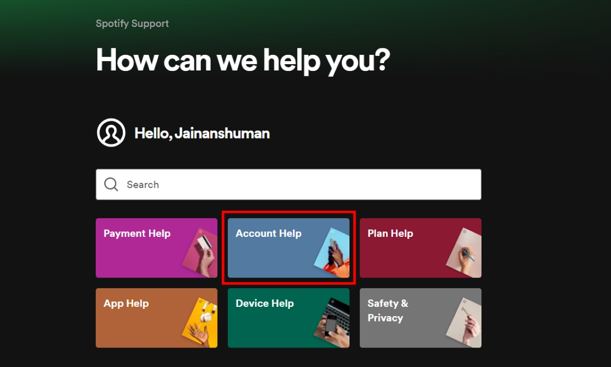 Account Settings Spotify