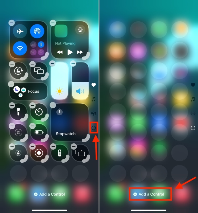 Add a new page in the iOS 18 Control Center