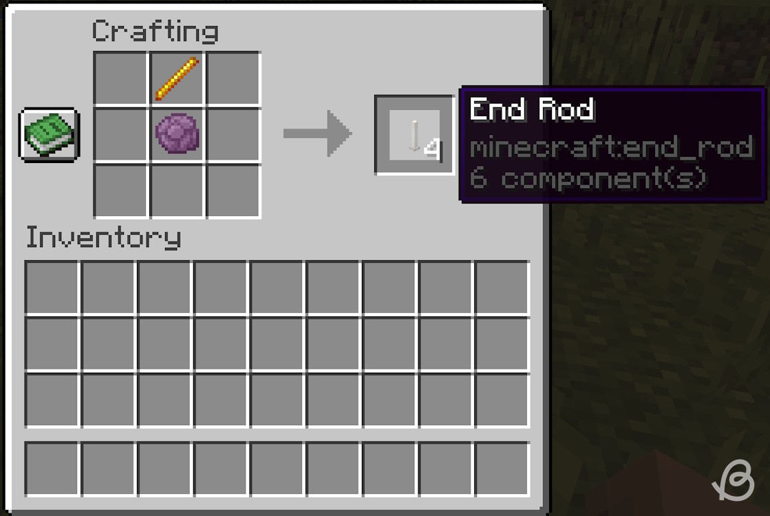 End rod crafting recipe