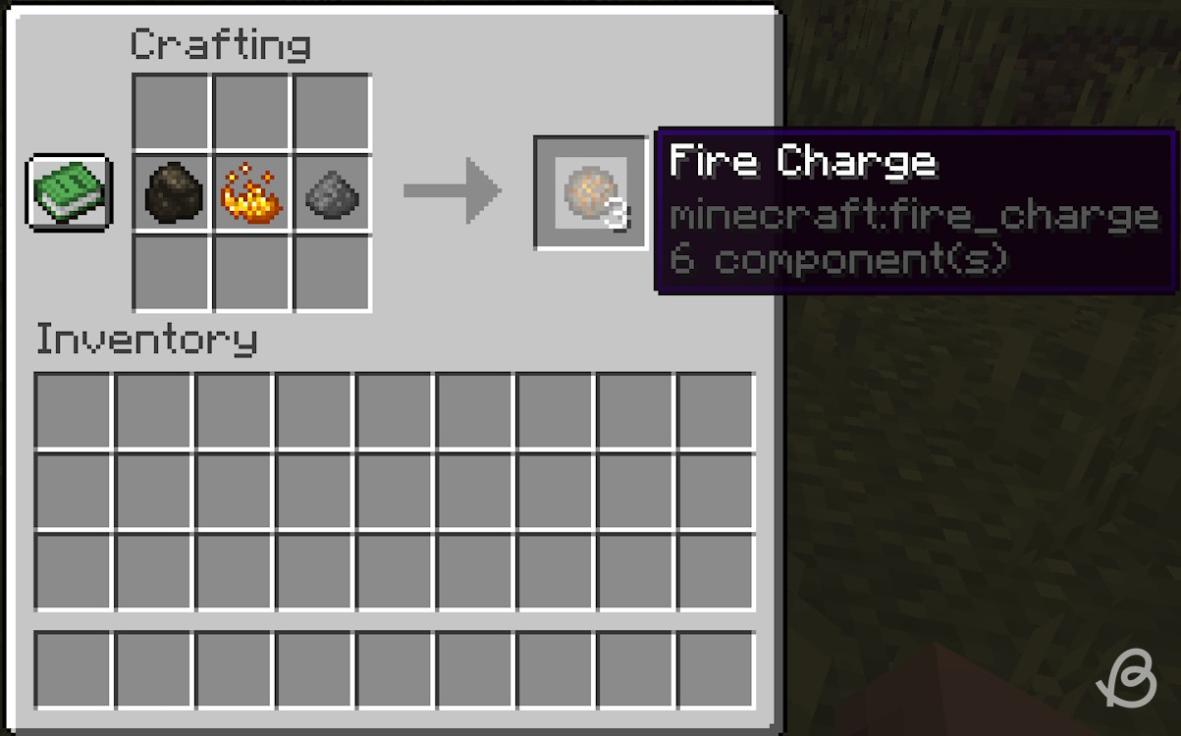 Fire charge crafting recipe