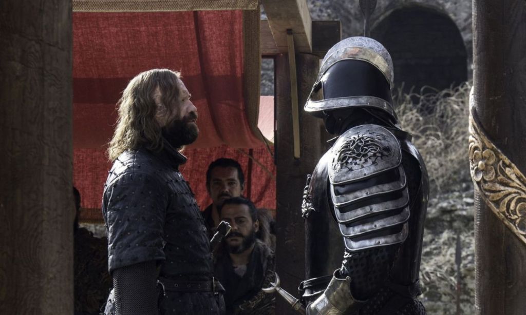 Clegane Brothers facing each other in GOT