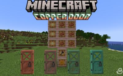 Copper doors in all oxidation stages and copper ingots in item frames