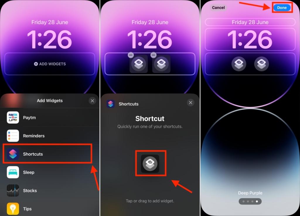 How to add speed dial button on iPhone Lock Screen