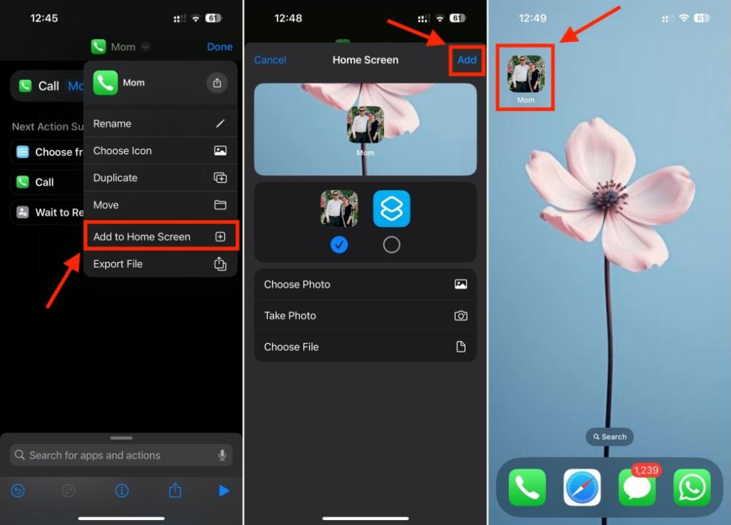 How to add speed dial on iPhone