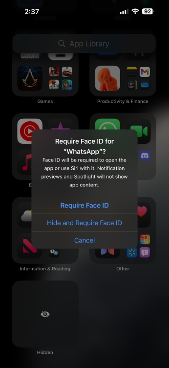 Lock Apps in iOS 18