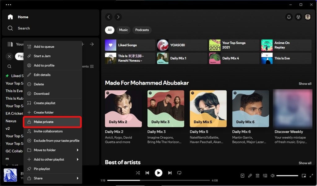 Make Private Spotify Desktop