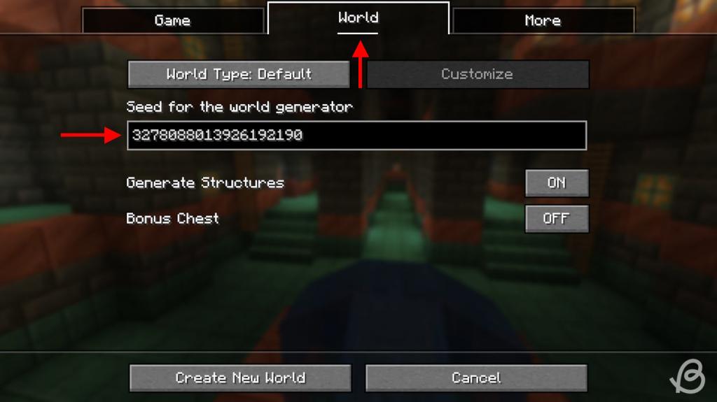 Under World options you can view the seed code of the world map