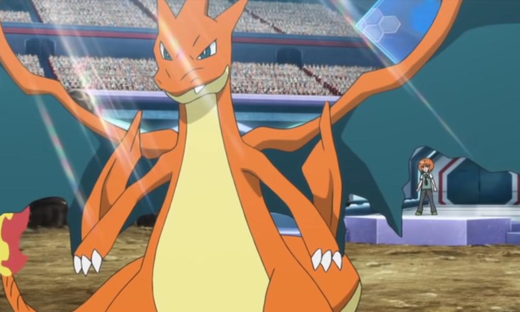 Mega Charizard as seen in the Pokemon X and Y anime