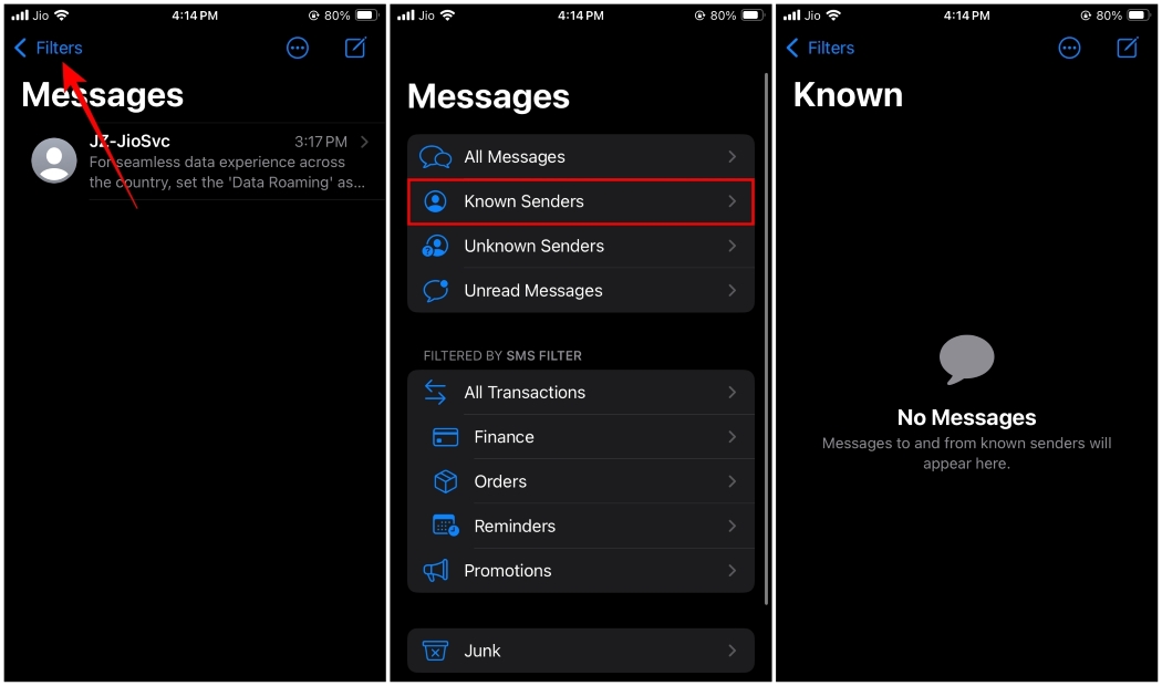 how to check spam email messages on iphone
