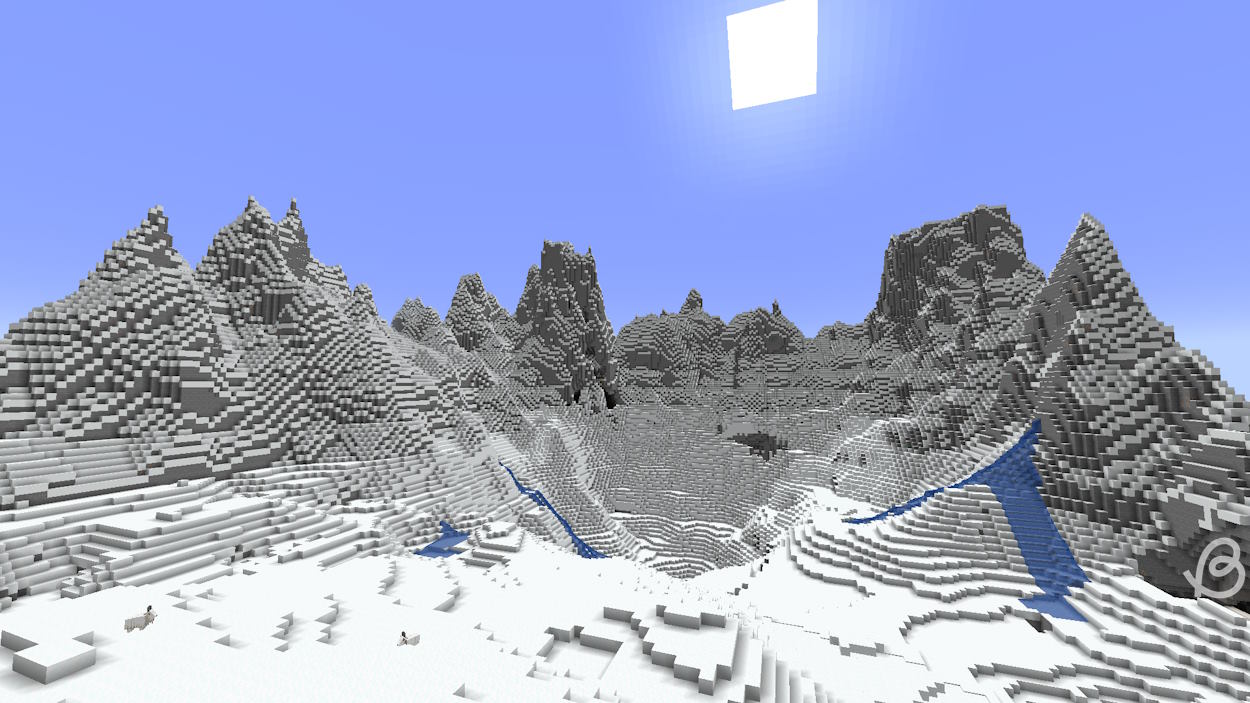 Large snowy mountain biome