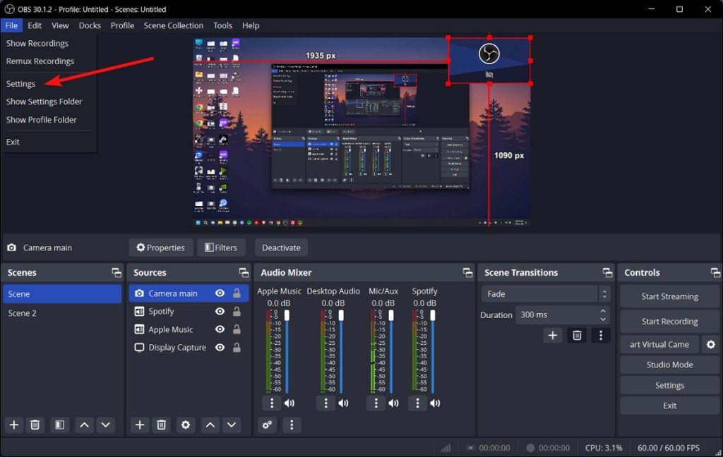 OBS Settings