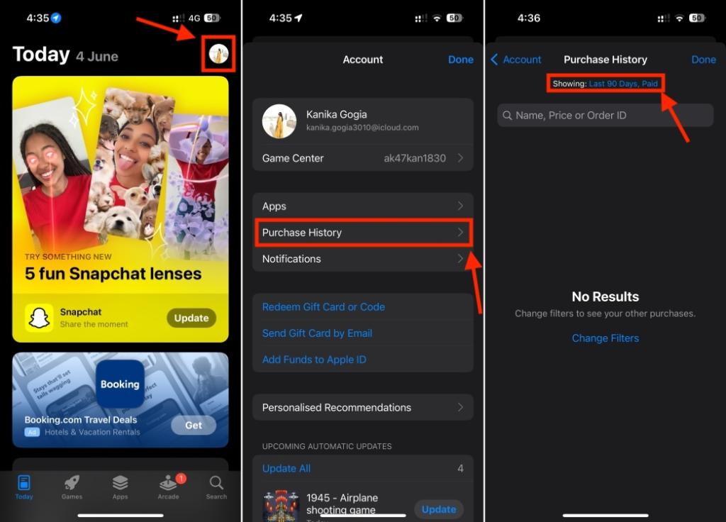 Open App Store and check your Account Information