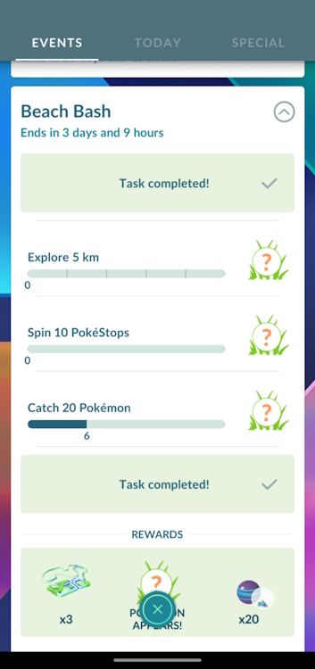 Pokemon GO Spelunker’s Cove tasks