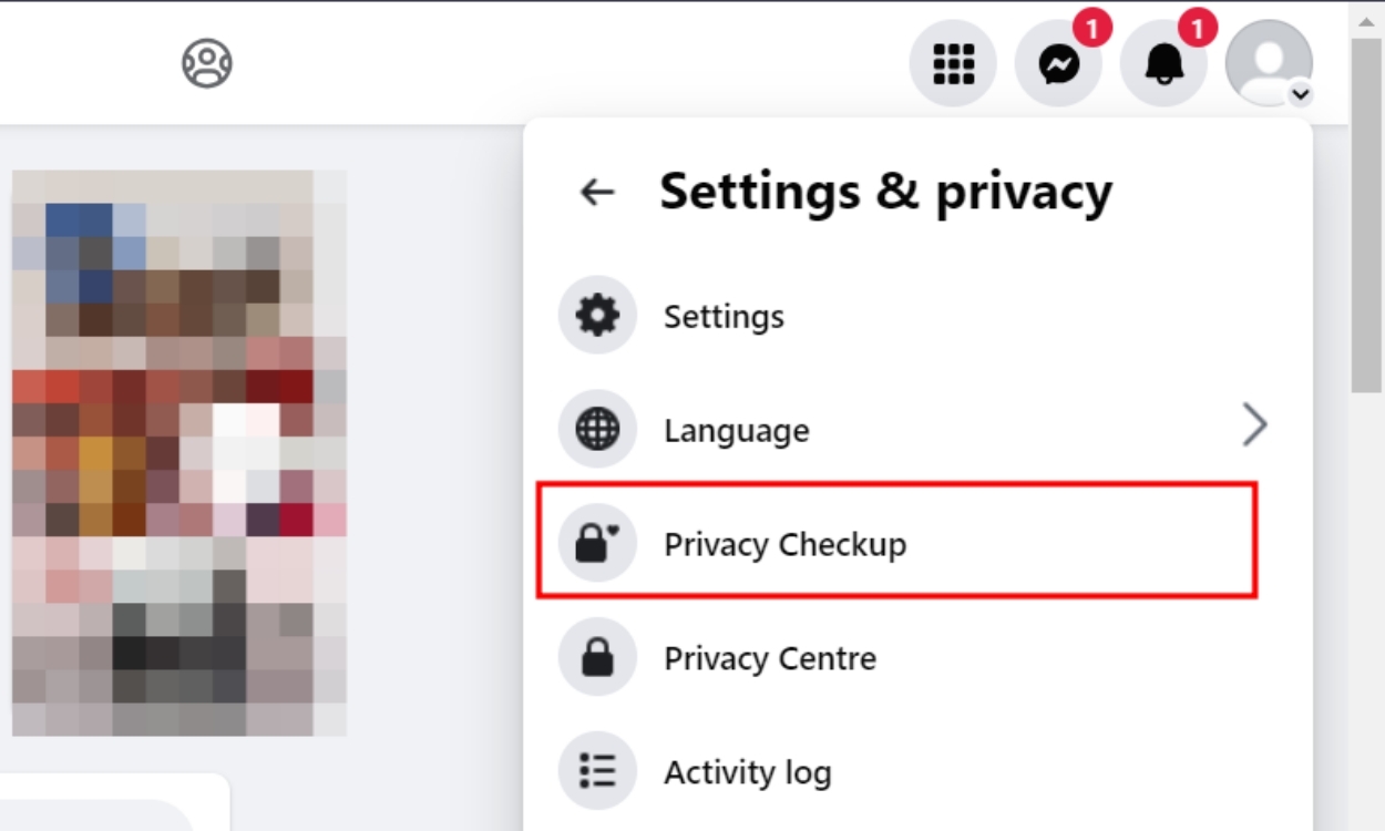 Privacy Checkup Option Facebook