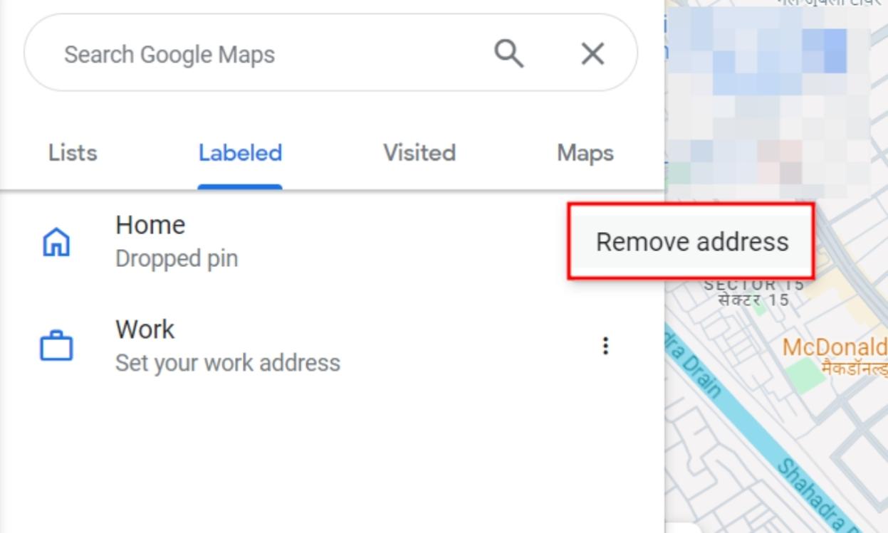 Remove Home Address