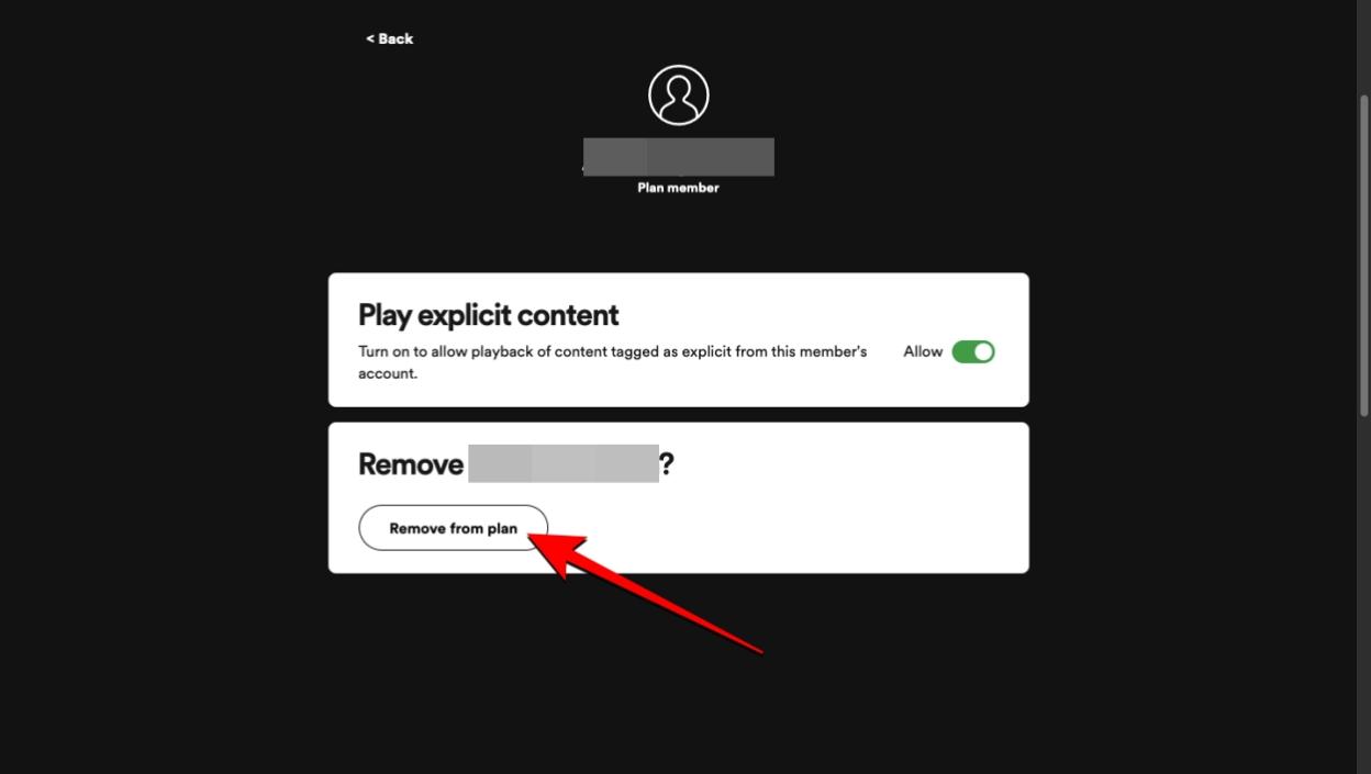 Remove members from Spotify Family