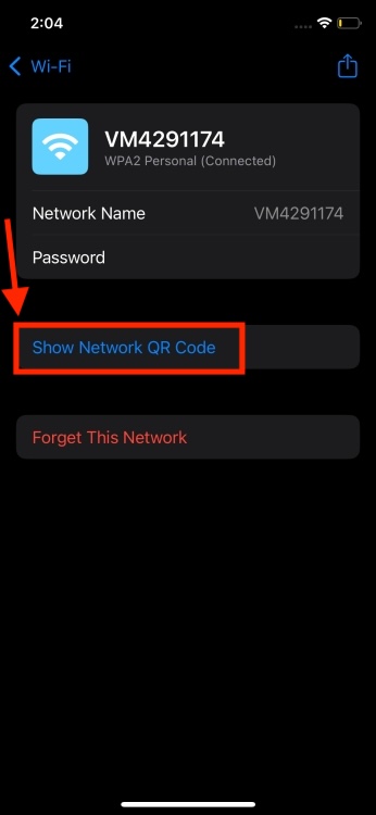 Share Wi-Fi passwords via QR Codes