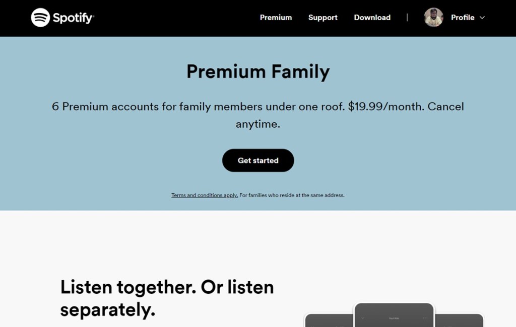 Spotify Premium Family Plan Get Started