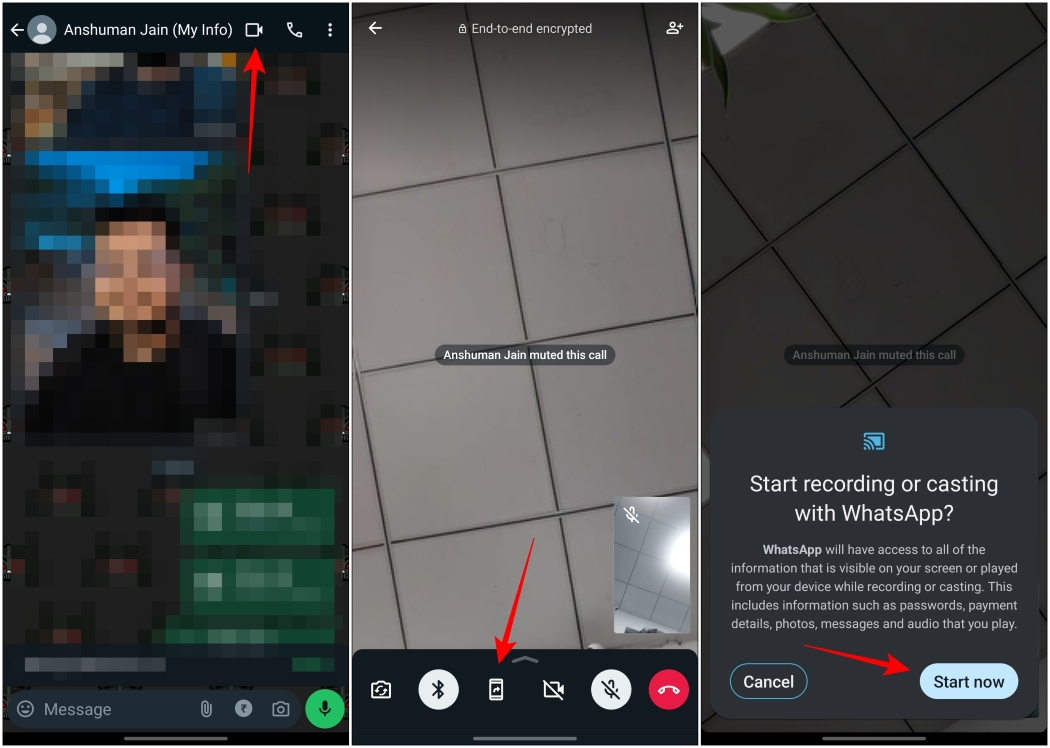 how to share screen in whatsapp web