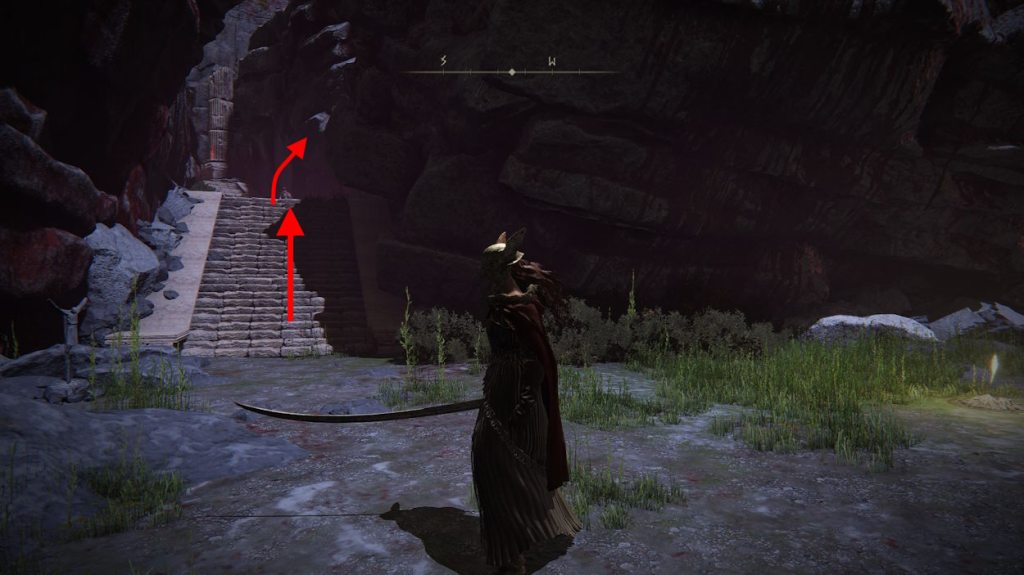 Take the stairs to go up and continue until the Mausoleum mid-point to find Mohg in Elden Ring