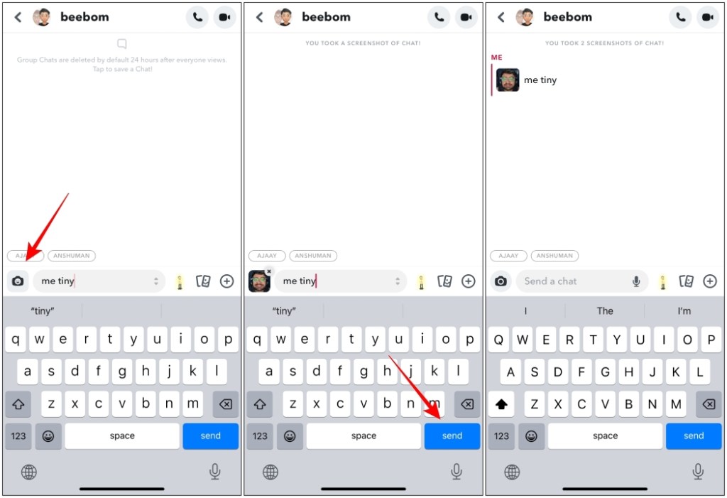 Tiny Snaps Feature Snapchat