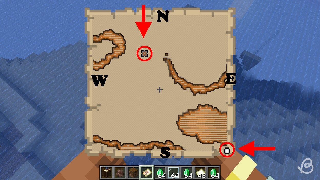 Carte de l'explorateur d'essai dans Minecraft 1.21